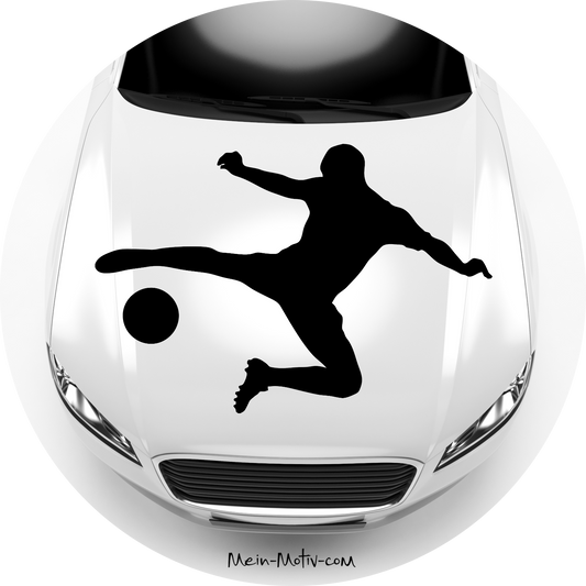 Autoaufkleber Fußball Silhouette