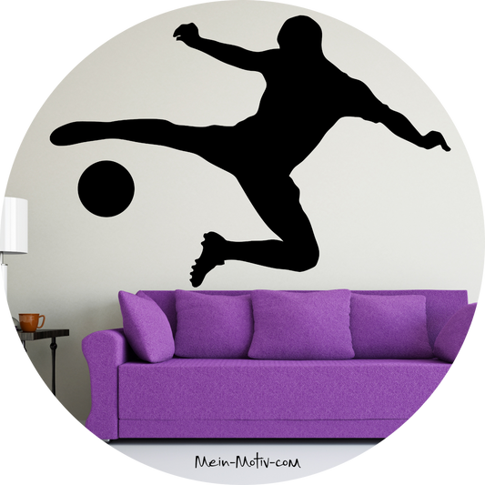 Wandtattoo Fußball Silhouette