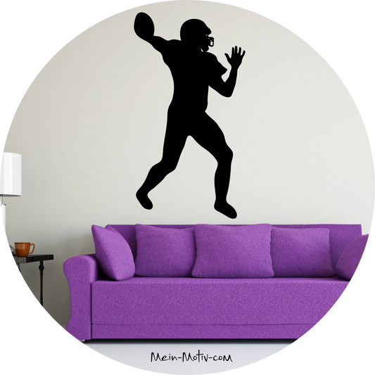 Wandtattoo American Football Silhouette