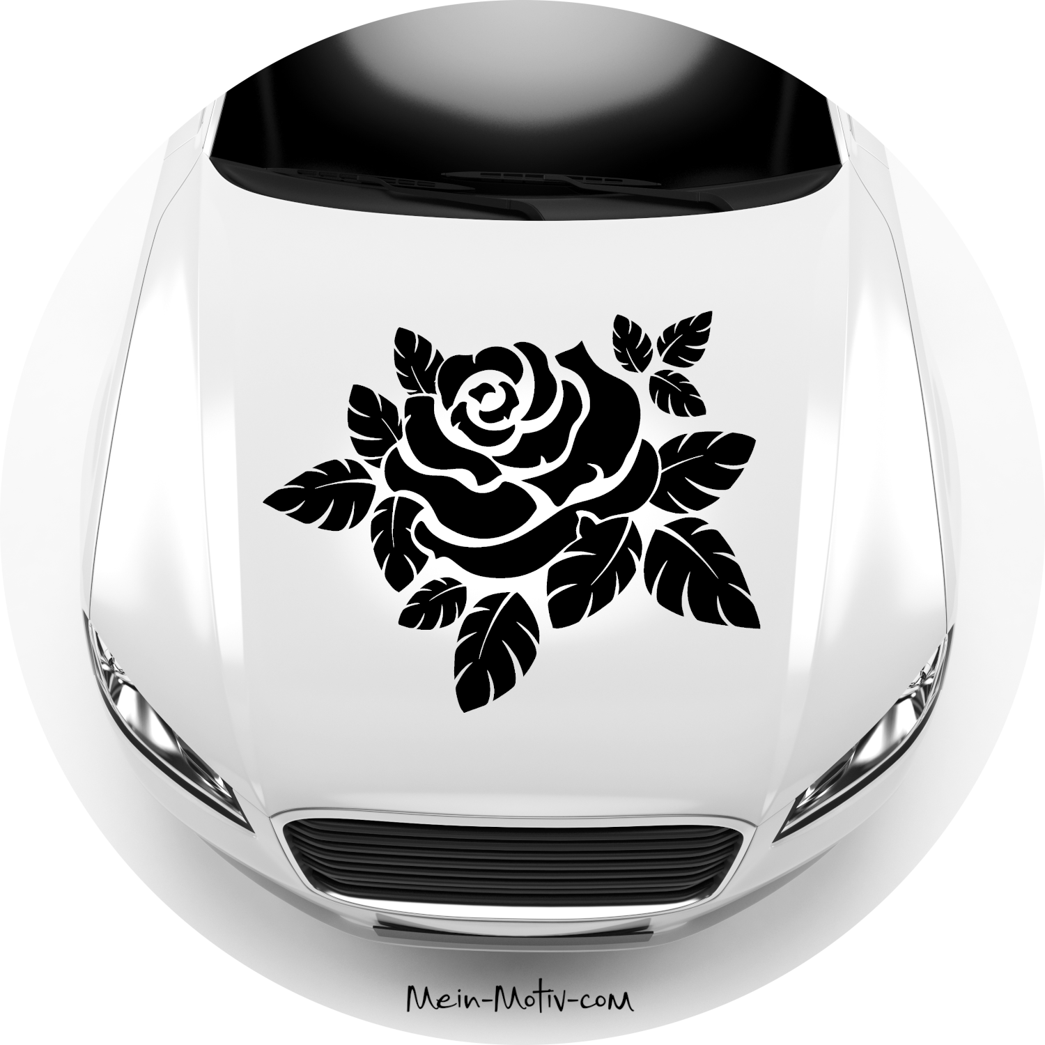 Autoaufkleber Rose Silhouette