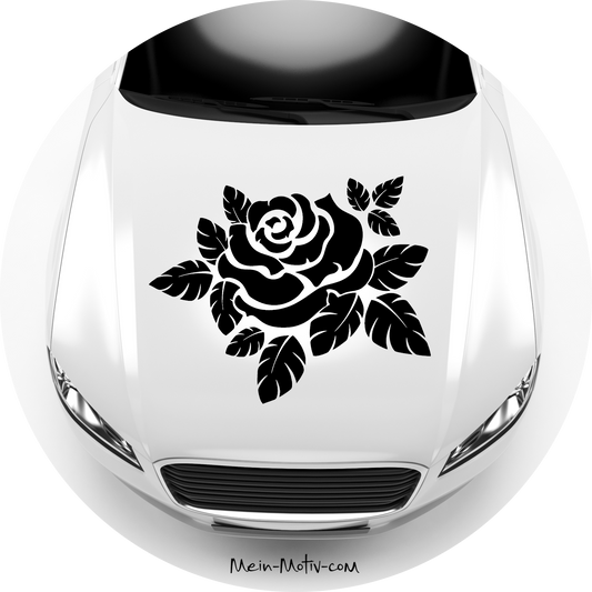 Autoaufkleber Rose Silhouette
