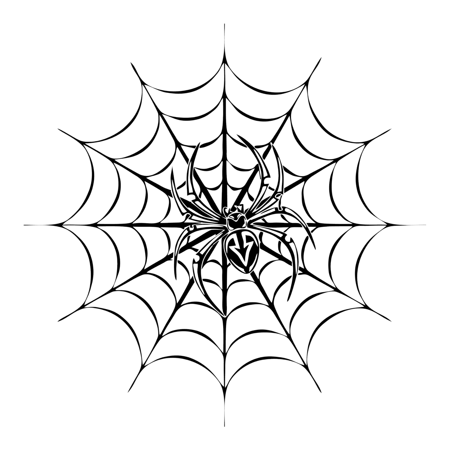 Wandtattoo Spinne im Netz