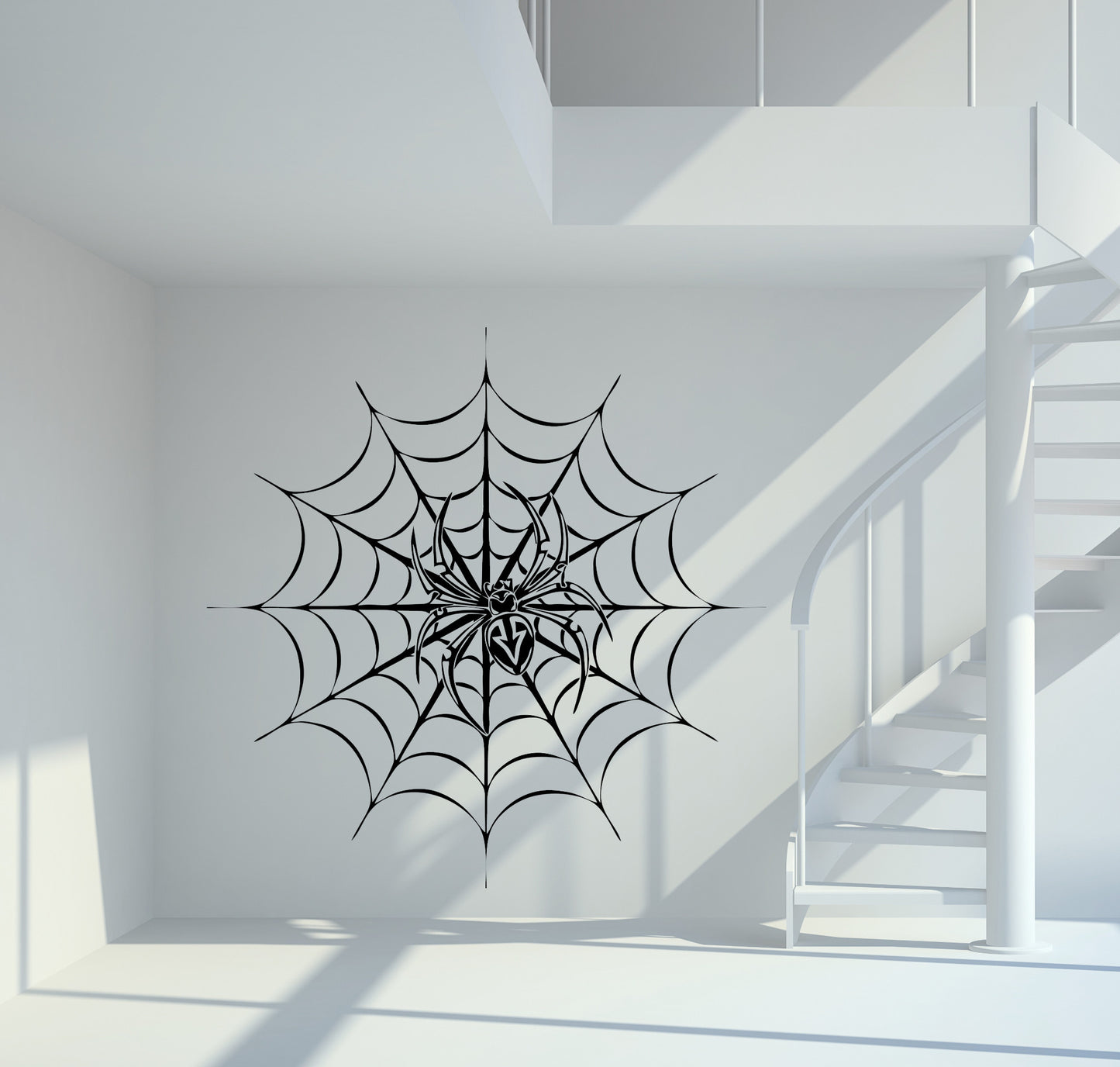 Wandtattoo Spinne im Netz