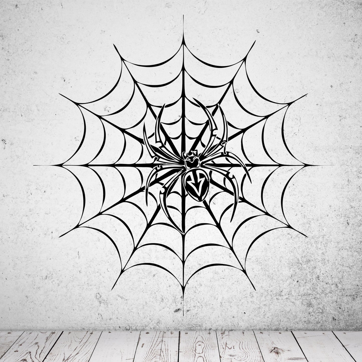 Wandtattoo Spinne im Netz