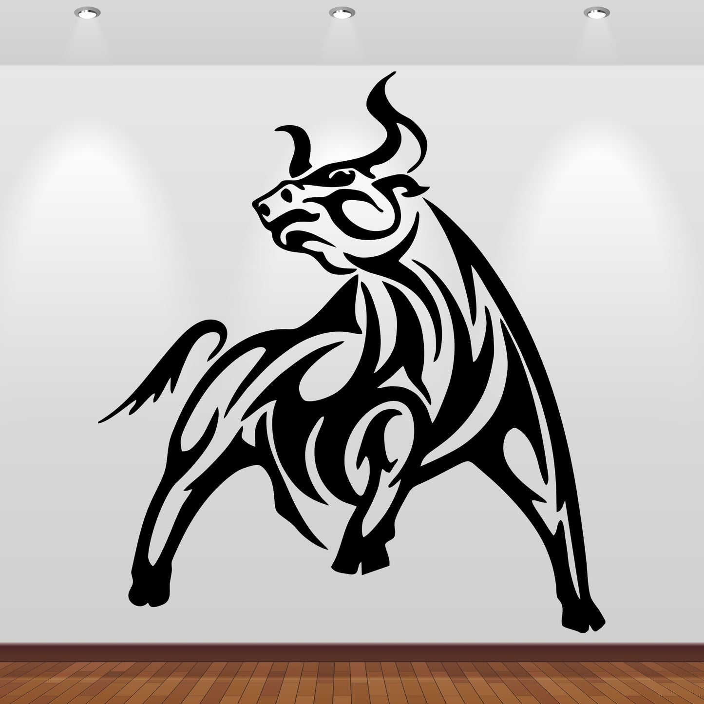 Wandtattoo Stier Tribal