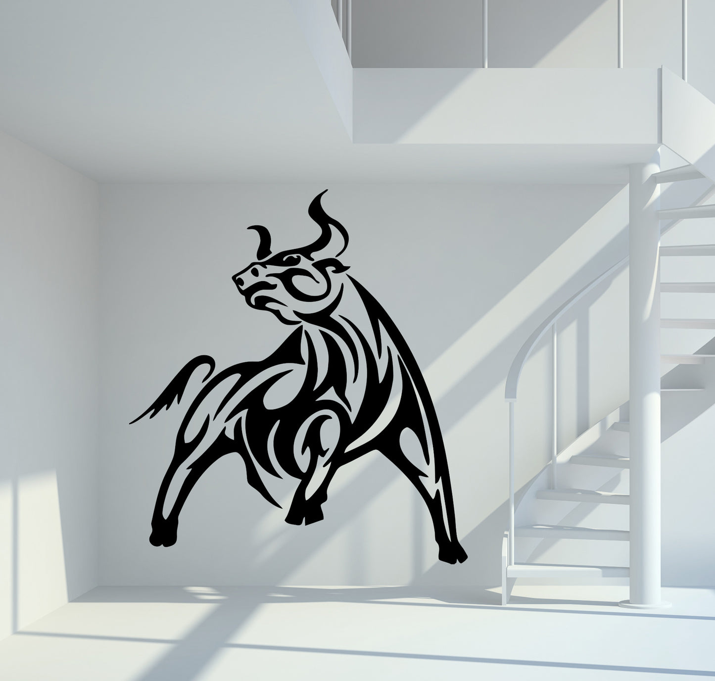 Wandtattoo Stier Tribal
