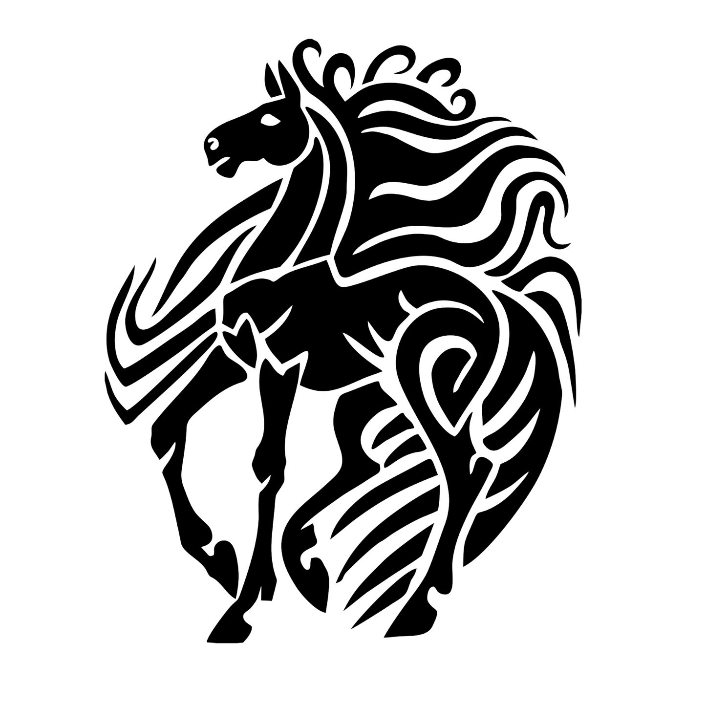 Autoaufkleber Pferd im Tribal Style