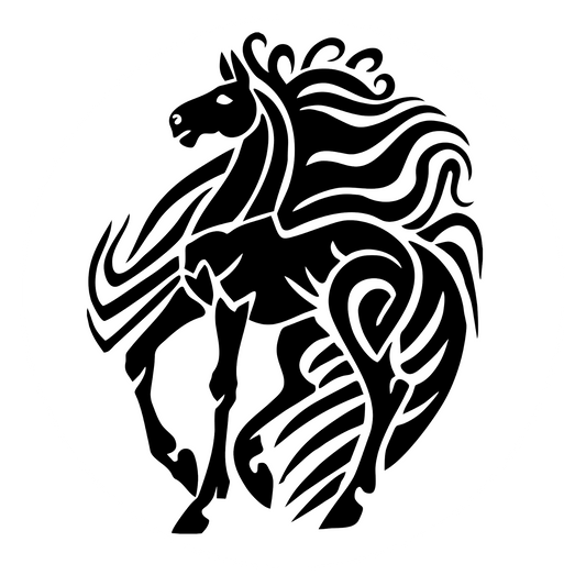 Autoaufkleber Pferd im Tribal Style