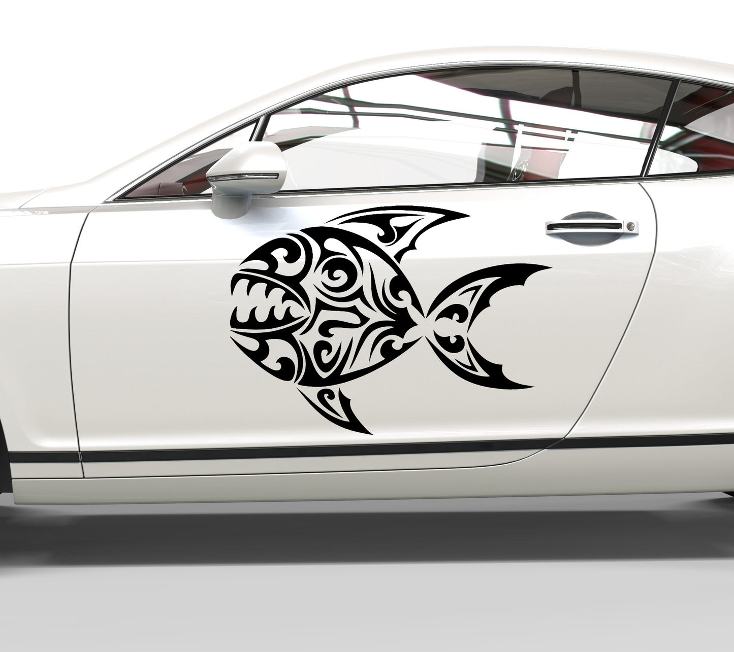 Autoaufkleber Piranha Tribal