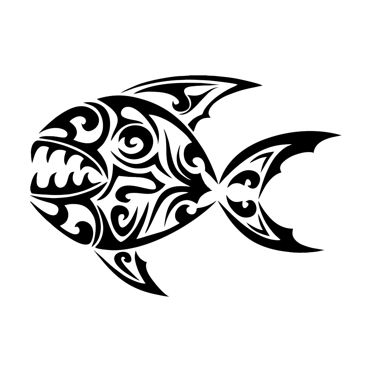 Autoaufkleber Piranha Tribal