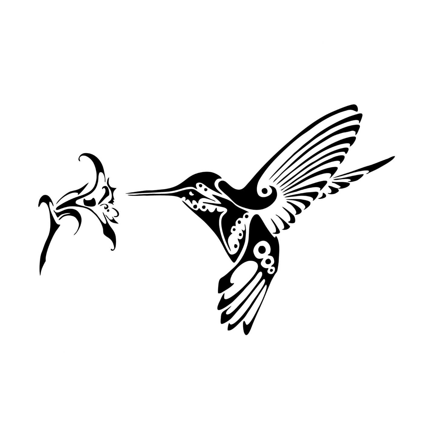 Autoaufkleber Kolibri mit Blume