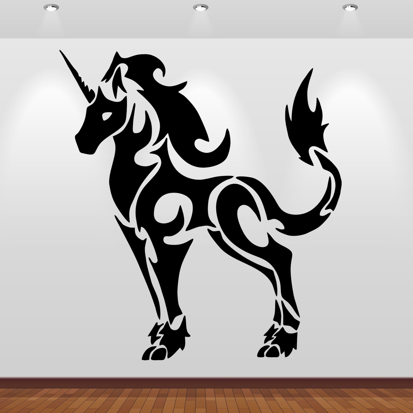 Wandtattoo Einhorn Tribal