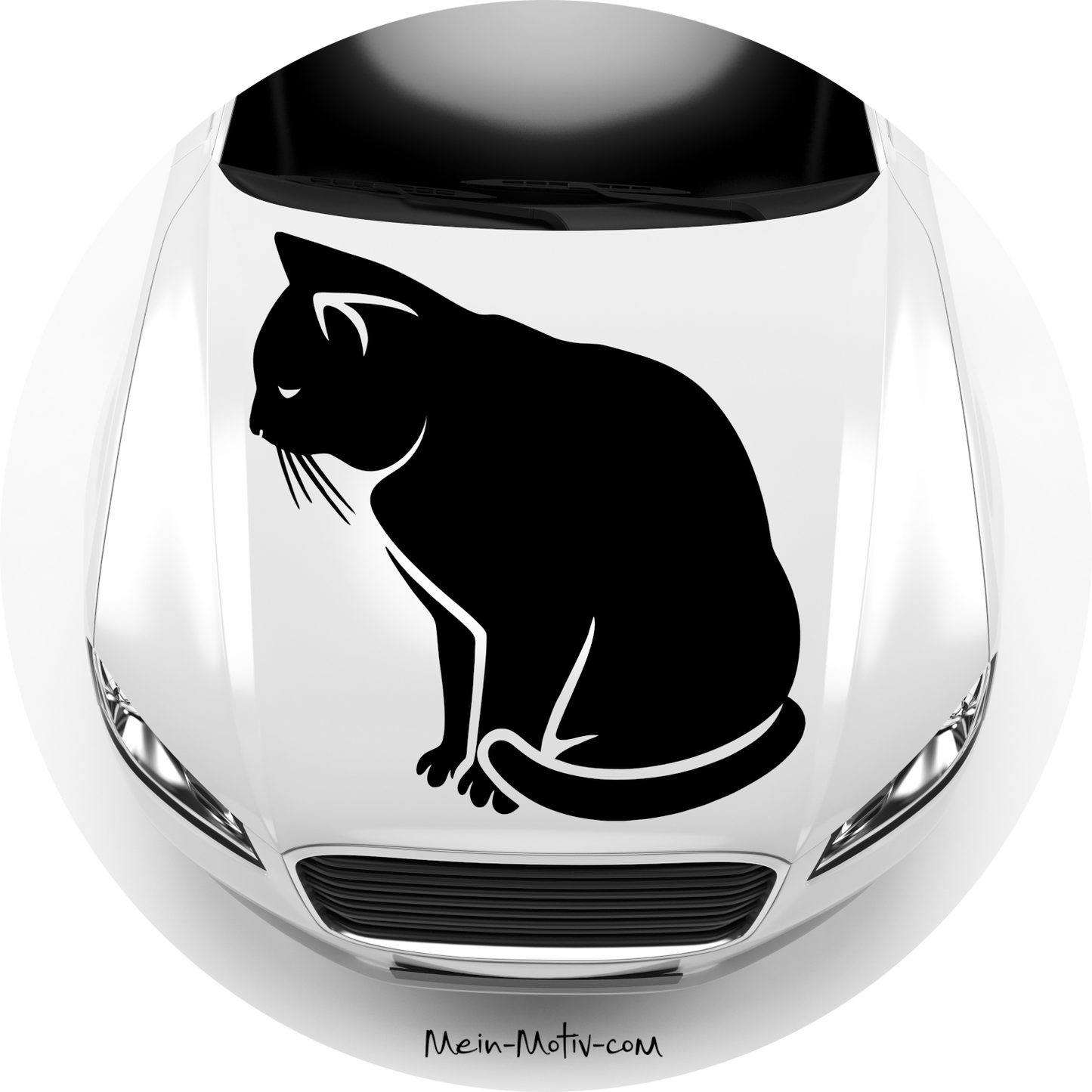 Autoaufkleber Schwarze Katze