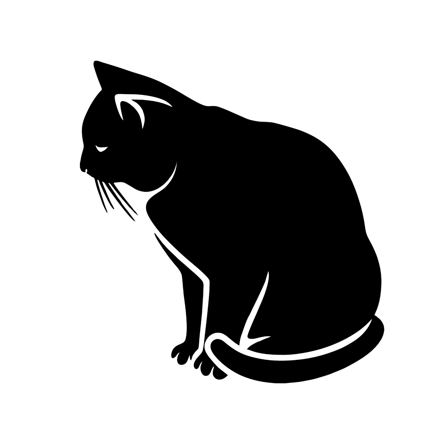 Autoaufkleber Schwarze Katze