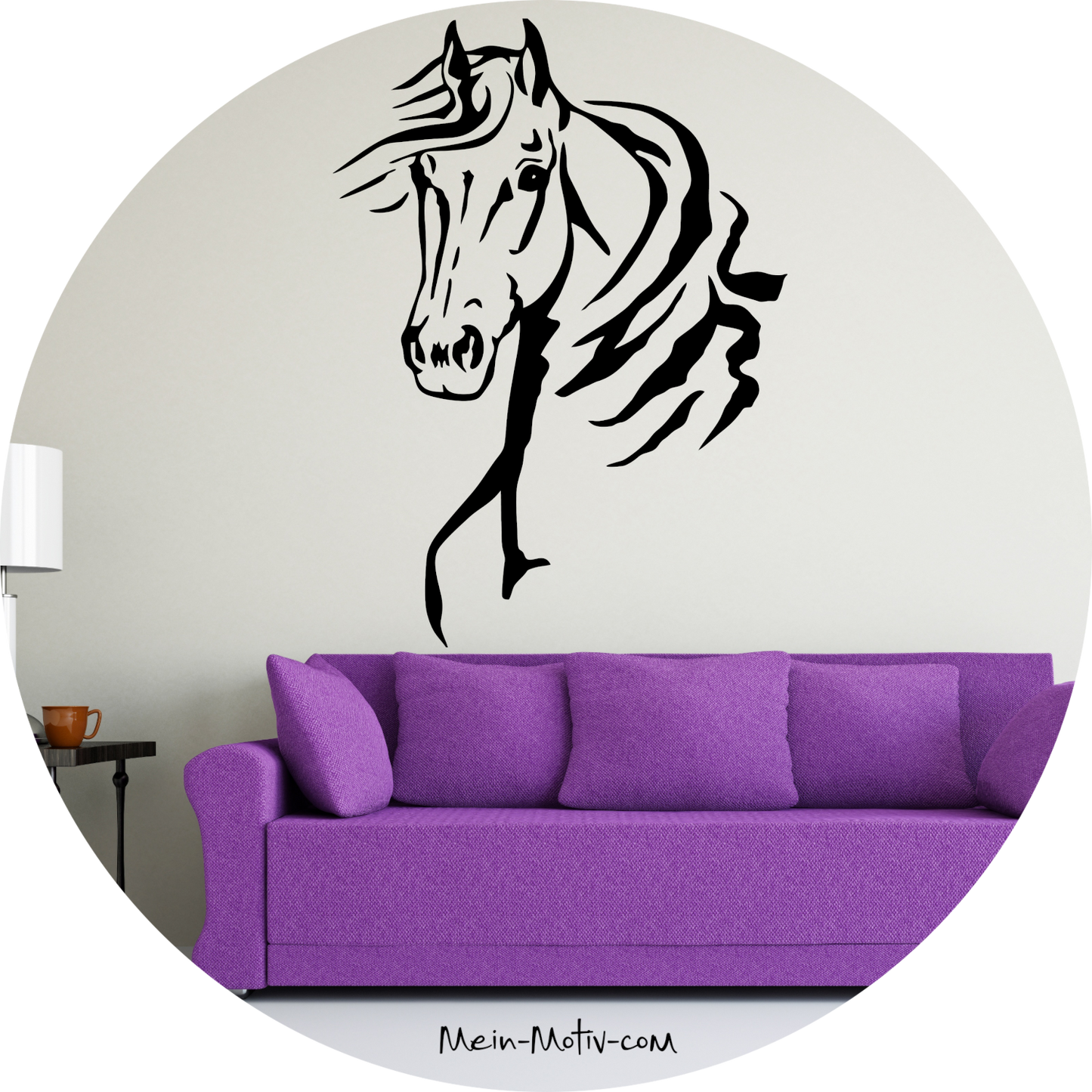 Wandtattoo Pferd im Wind