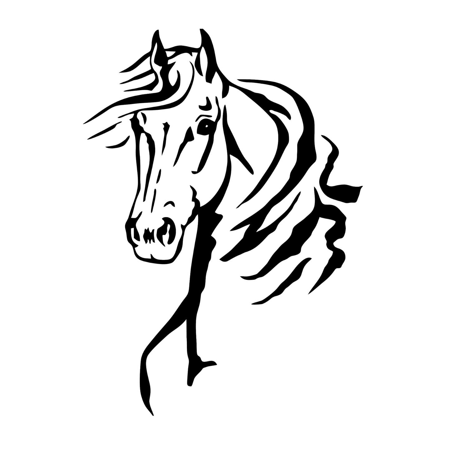 Wandtattoo Pferd im Wind