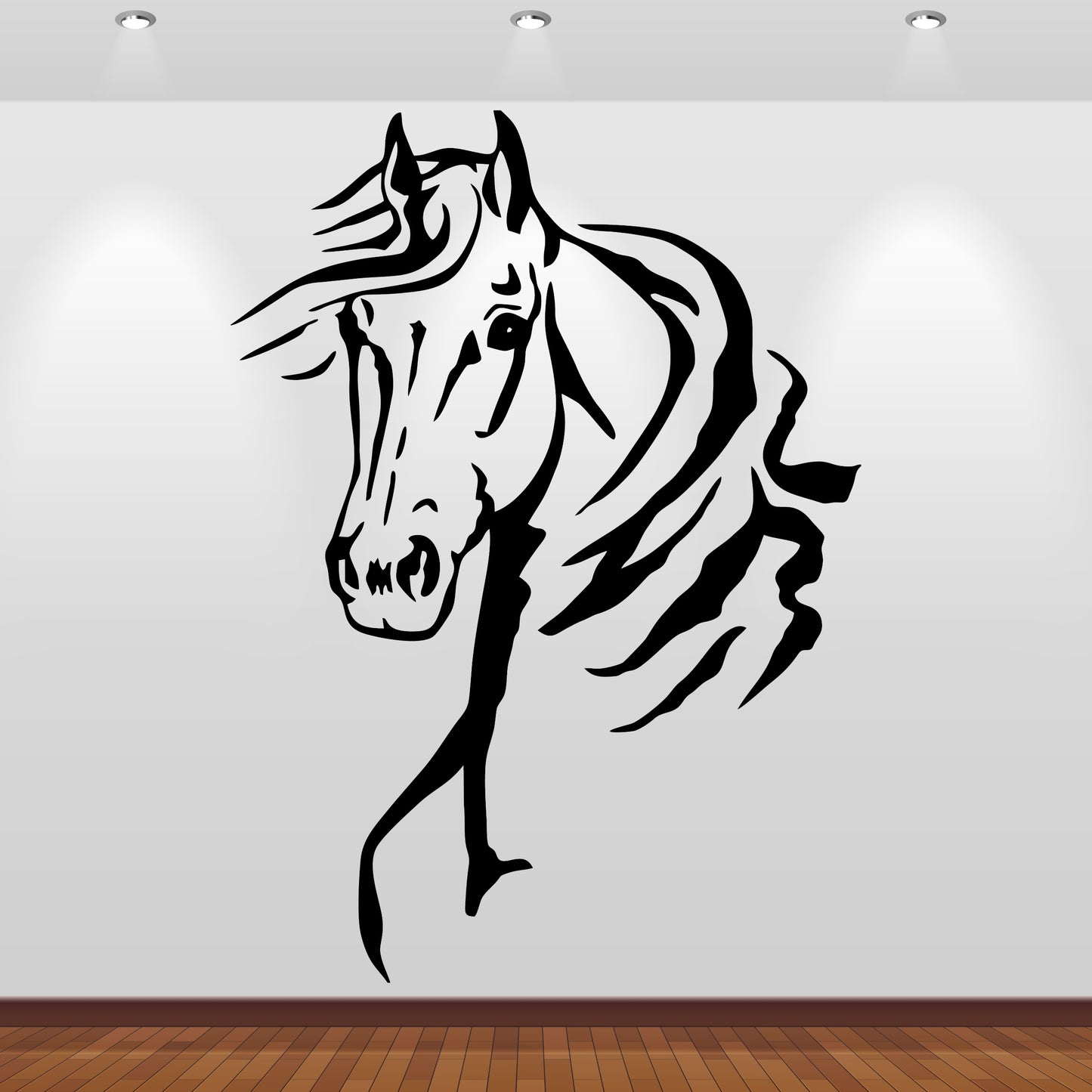 Wandtattoo Pferd im Wind