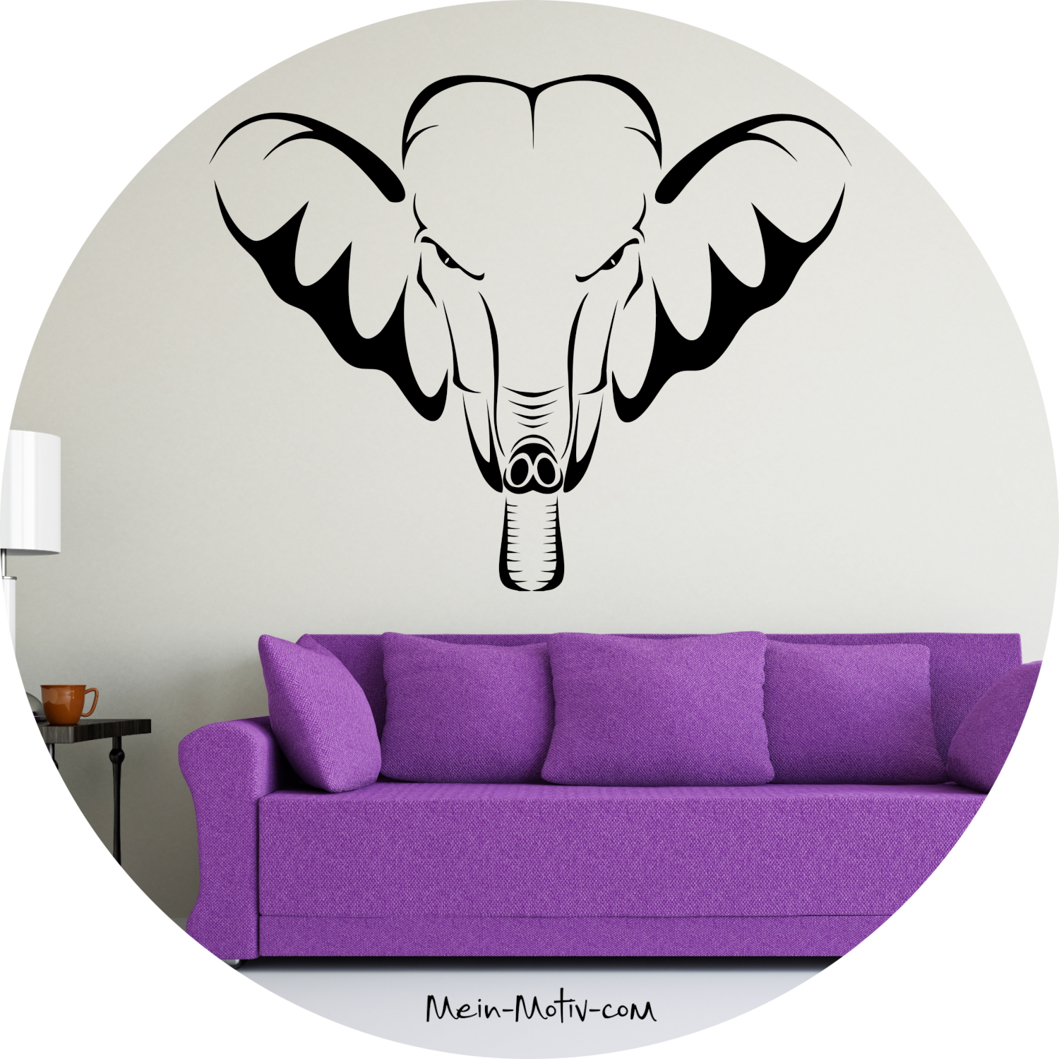 Wandtattoo Böser Elefant