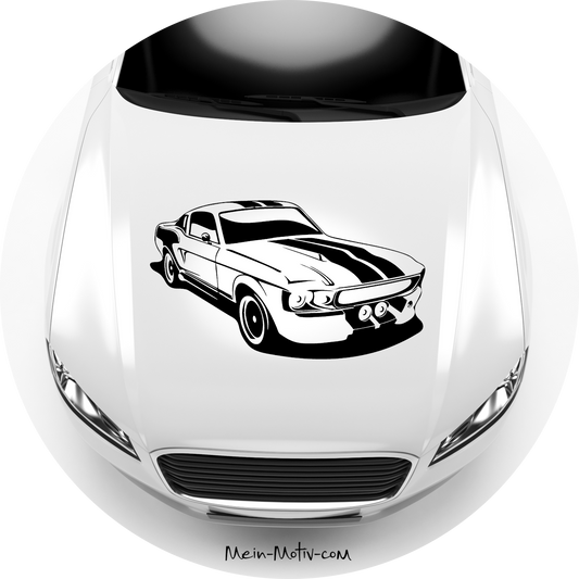 Autoaufkleber Ford Mustang 1967 GT 500