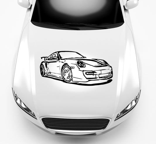 Autoaufkleber Porsche 911 Turbo