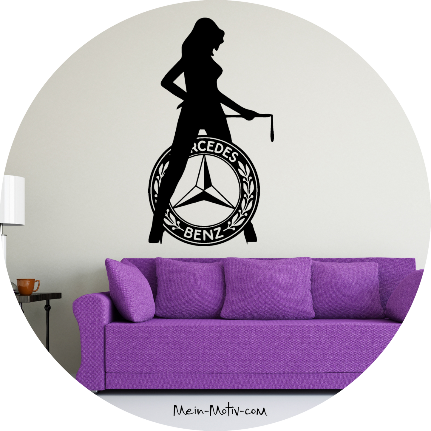 Wandtattoo Mercedes Benz Girl