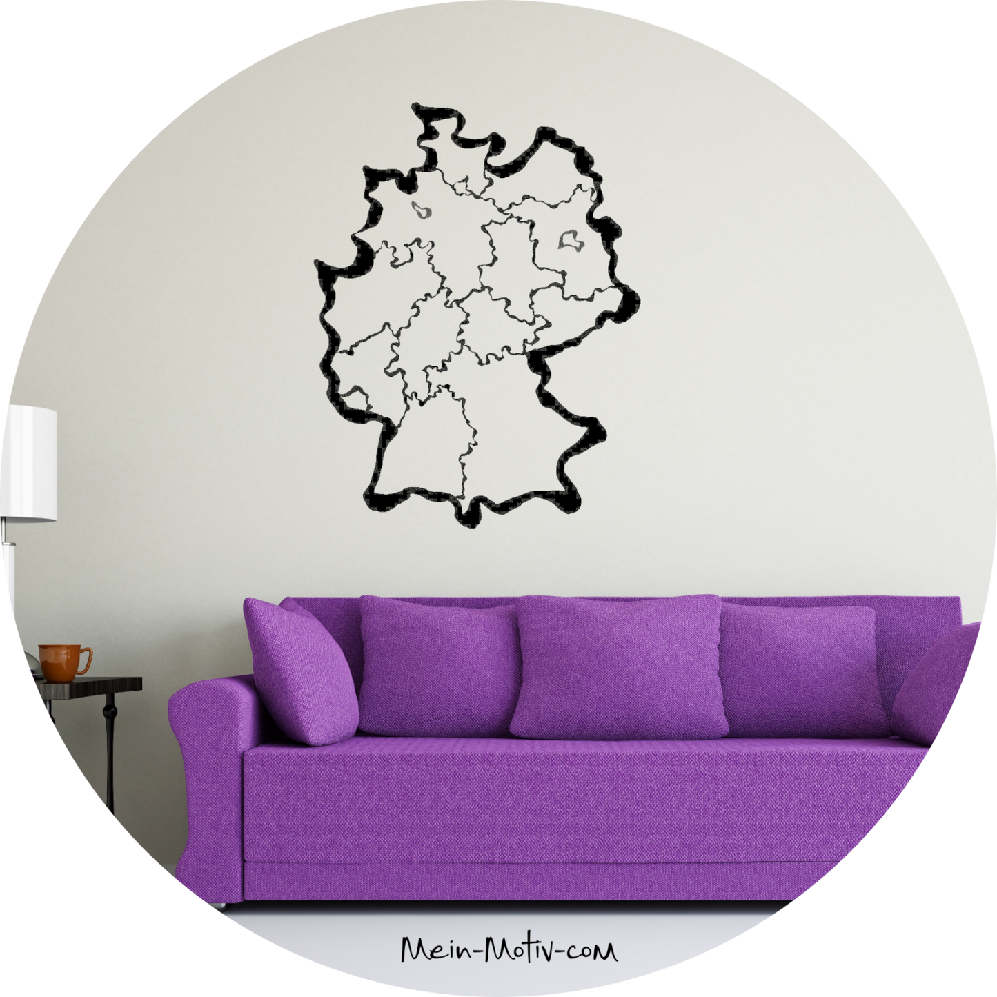 Wandtattoo Deutschlandkarte