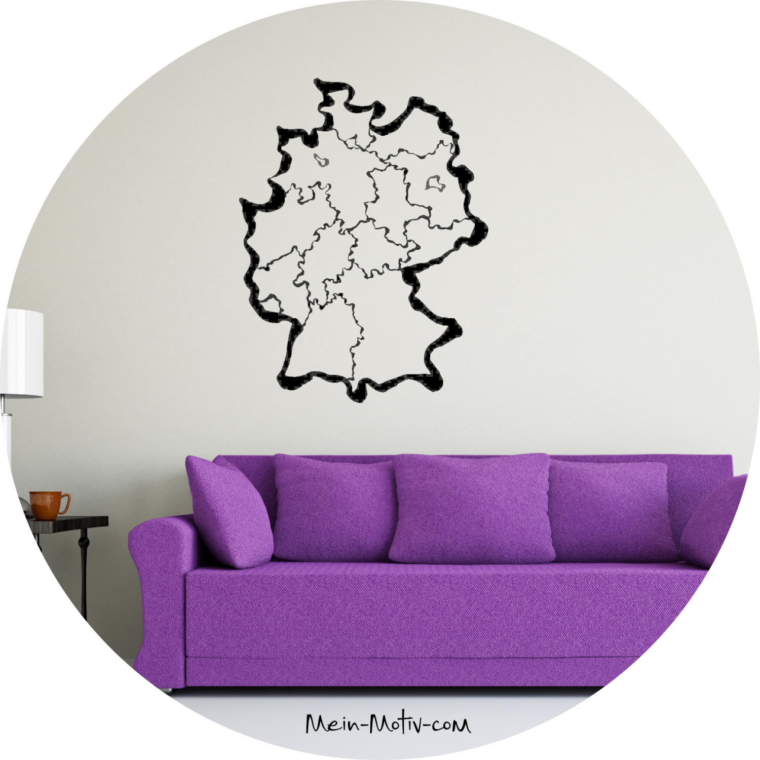 Wandtattoo Deutschlandkarte