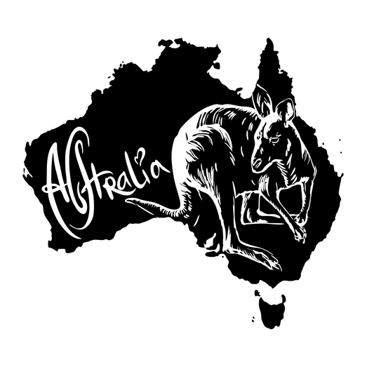 Wandtattoo Australia Känguru