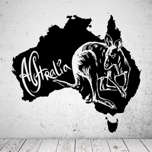 Wandtattoo Australia Känguru