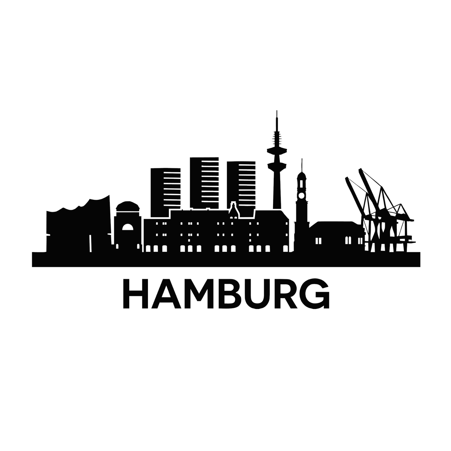 Autoaufkleber Skyline Hamburg