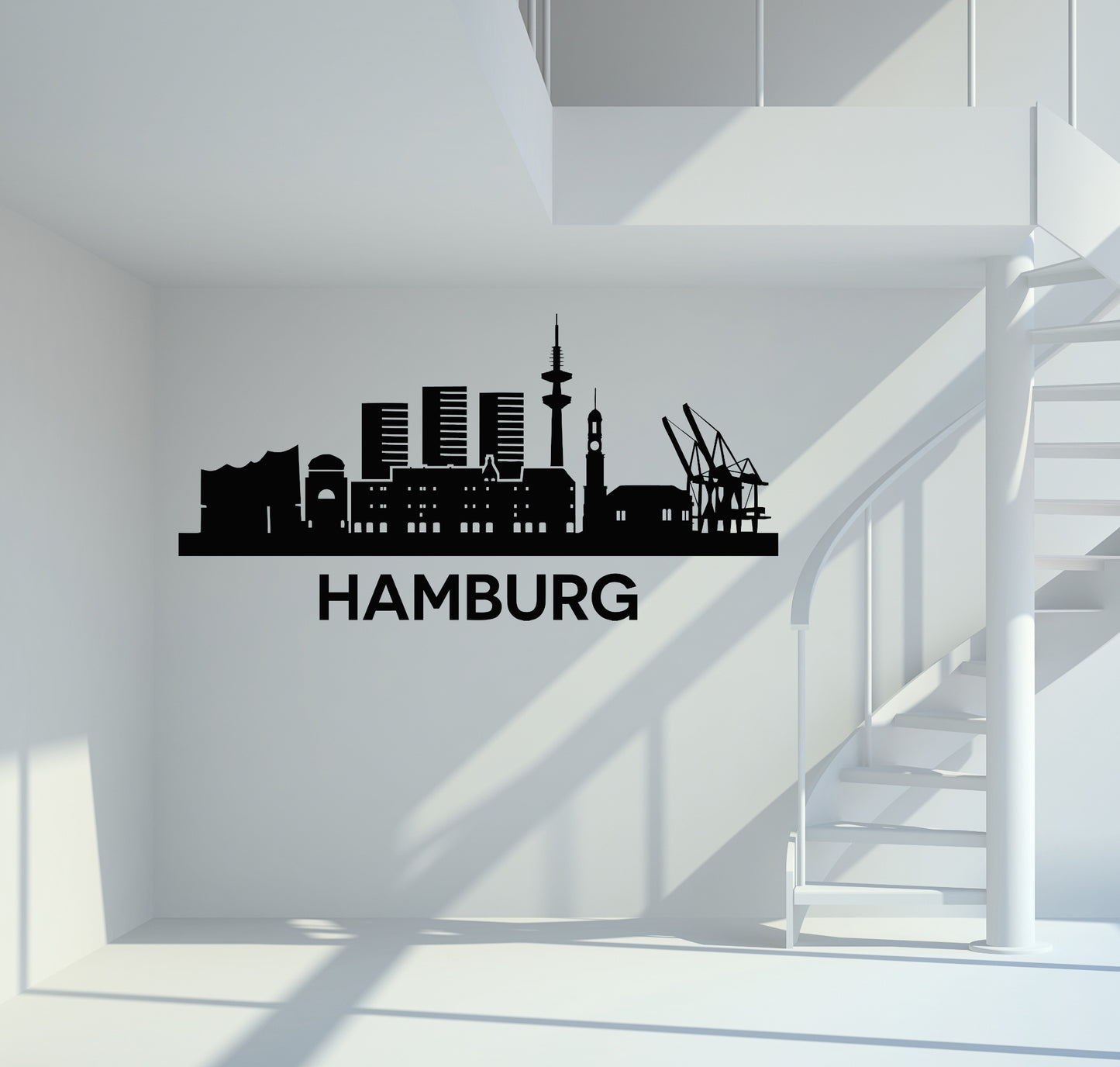 Wandtattoo Skyline Hamburg