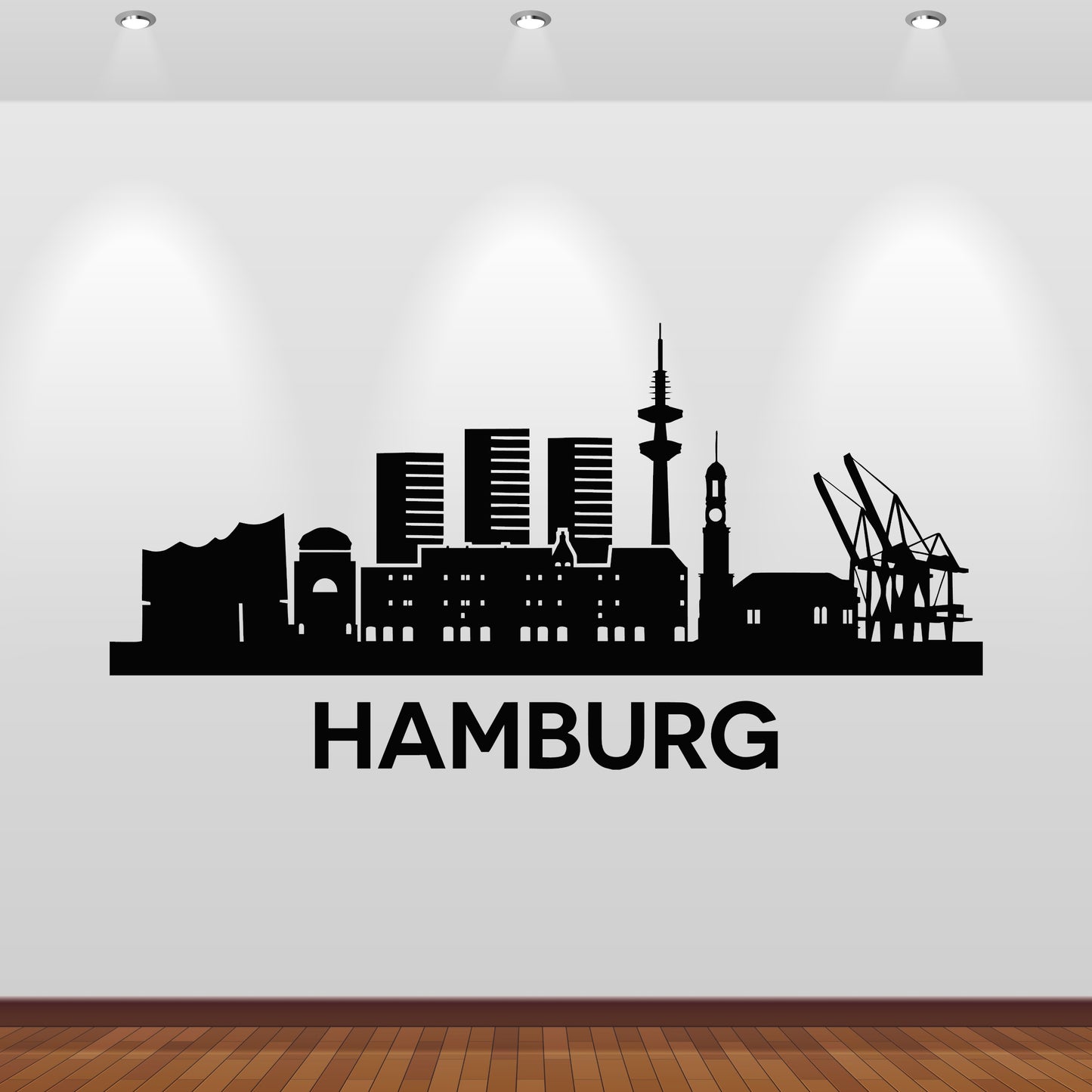 Wandtattoo Skyline Hamburg