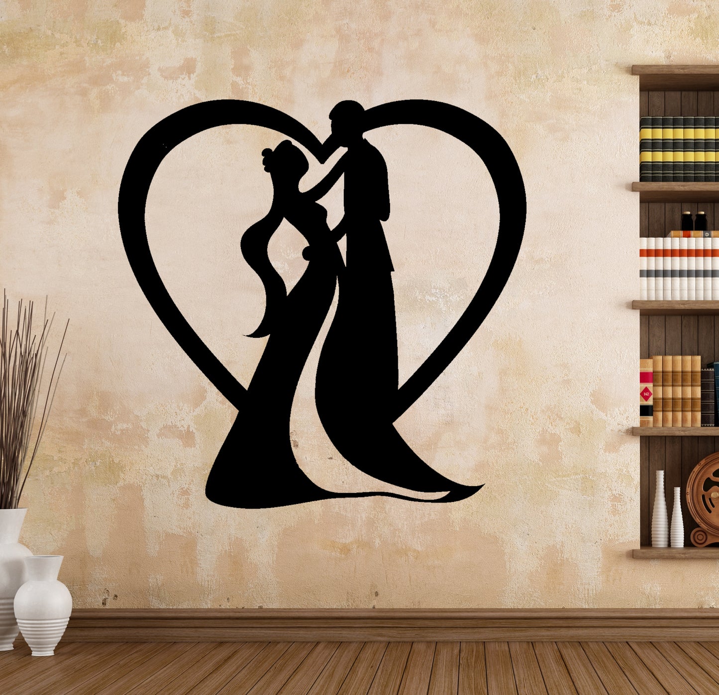 Wandtattoo Hochzeit mit Herz
