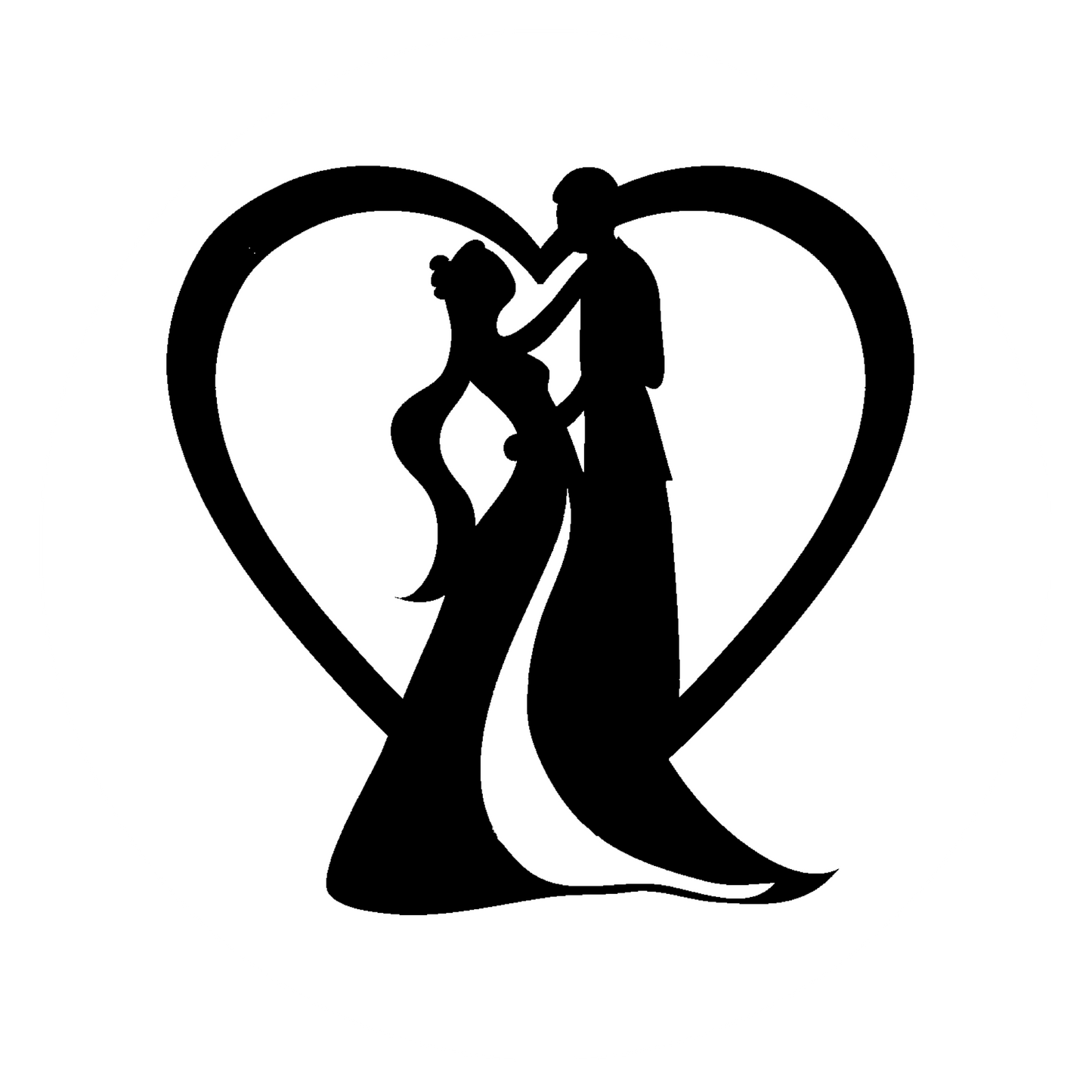 Autoaufkleber Hochzeit mit Herz