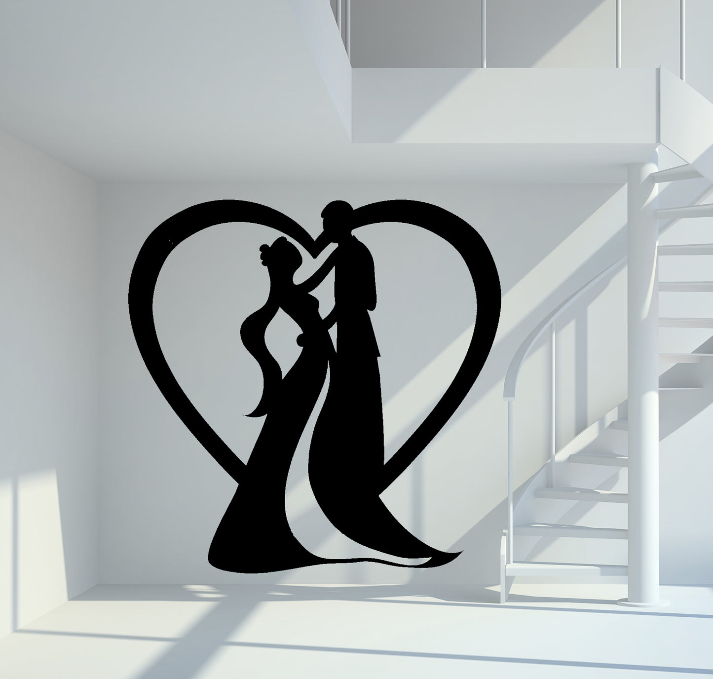 Wandtattoo Hochzeit mit Herz