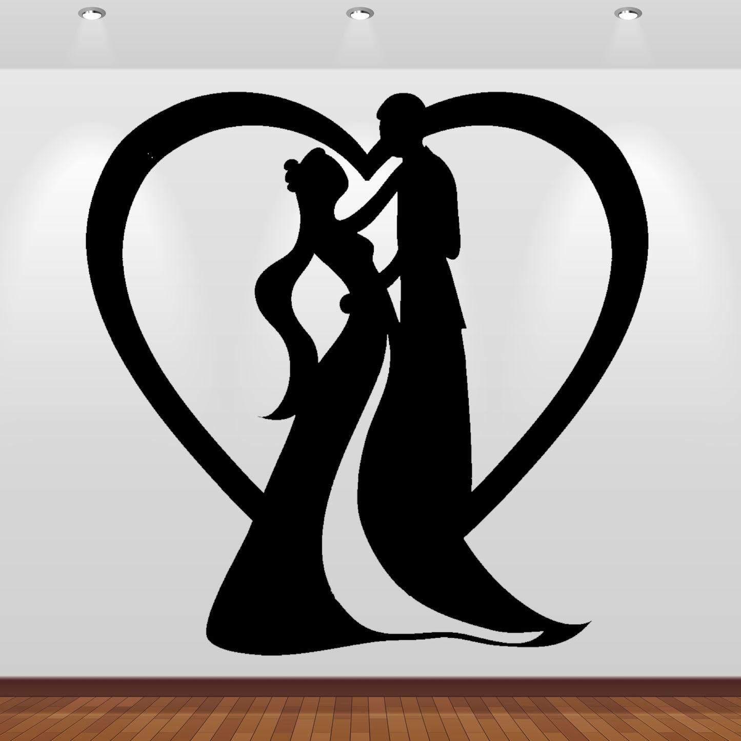 Wandtattoo Hochzeit mit Herz