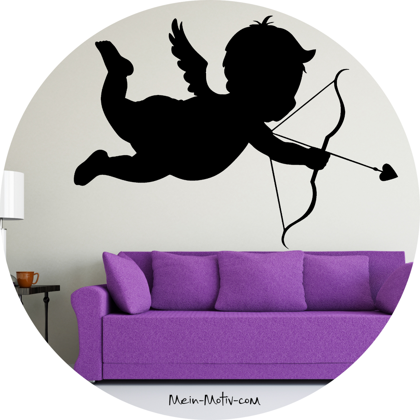 Wandtattoo Amor mit Herz-Pfeil