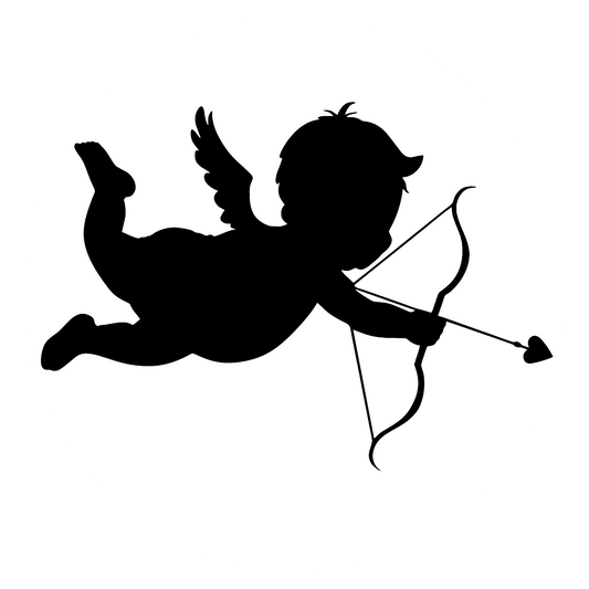 Wandtattoo Amor mit Herz-Pfeil