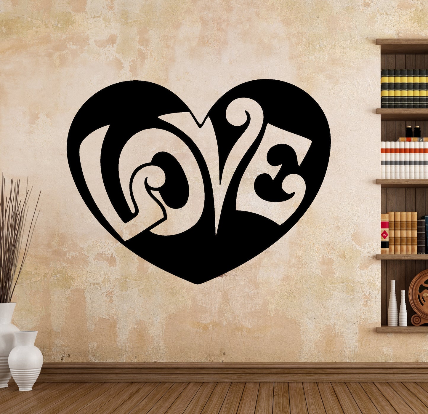 Wandtattoo Herz - Love