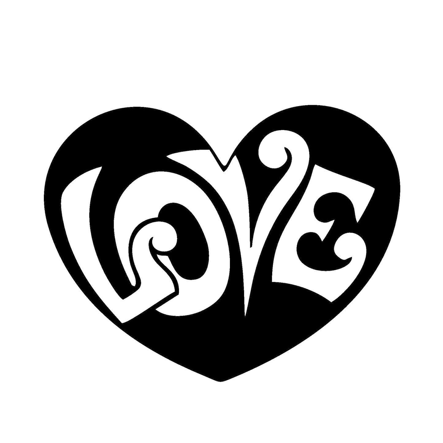 Wandtattoo Herz - Love