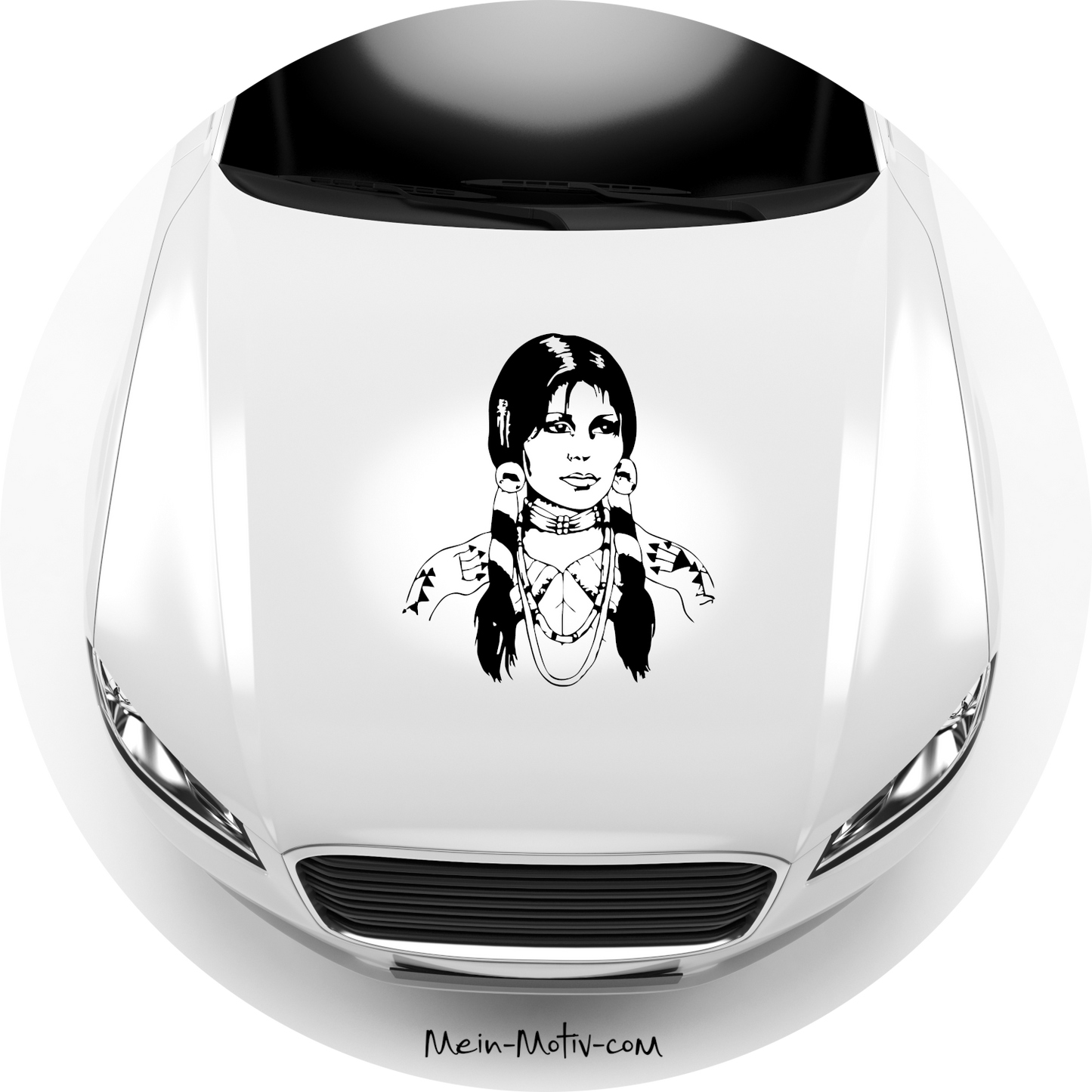 Autoaufkleber Indianerfrau Squaw