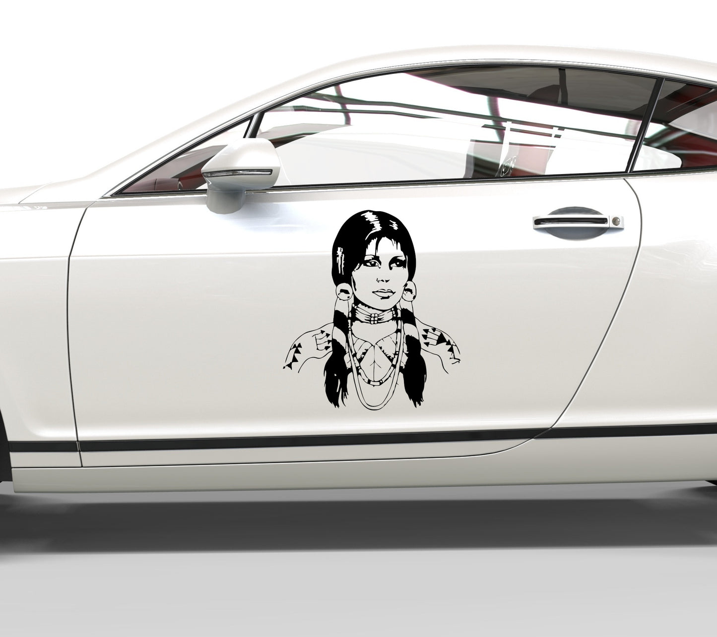 Autoaufkleber Indianerfrau Squaw