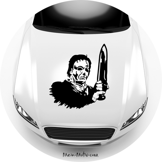 Autoaufkleber Michael Myers mit Messer
