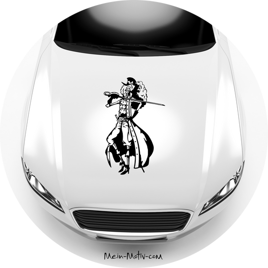 Autoaufkleber One Piece - Brook der Pirat