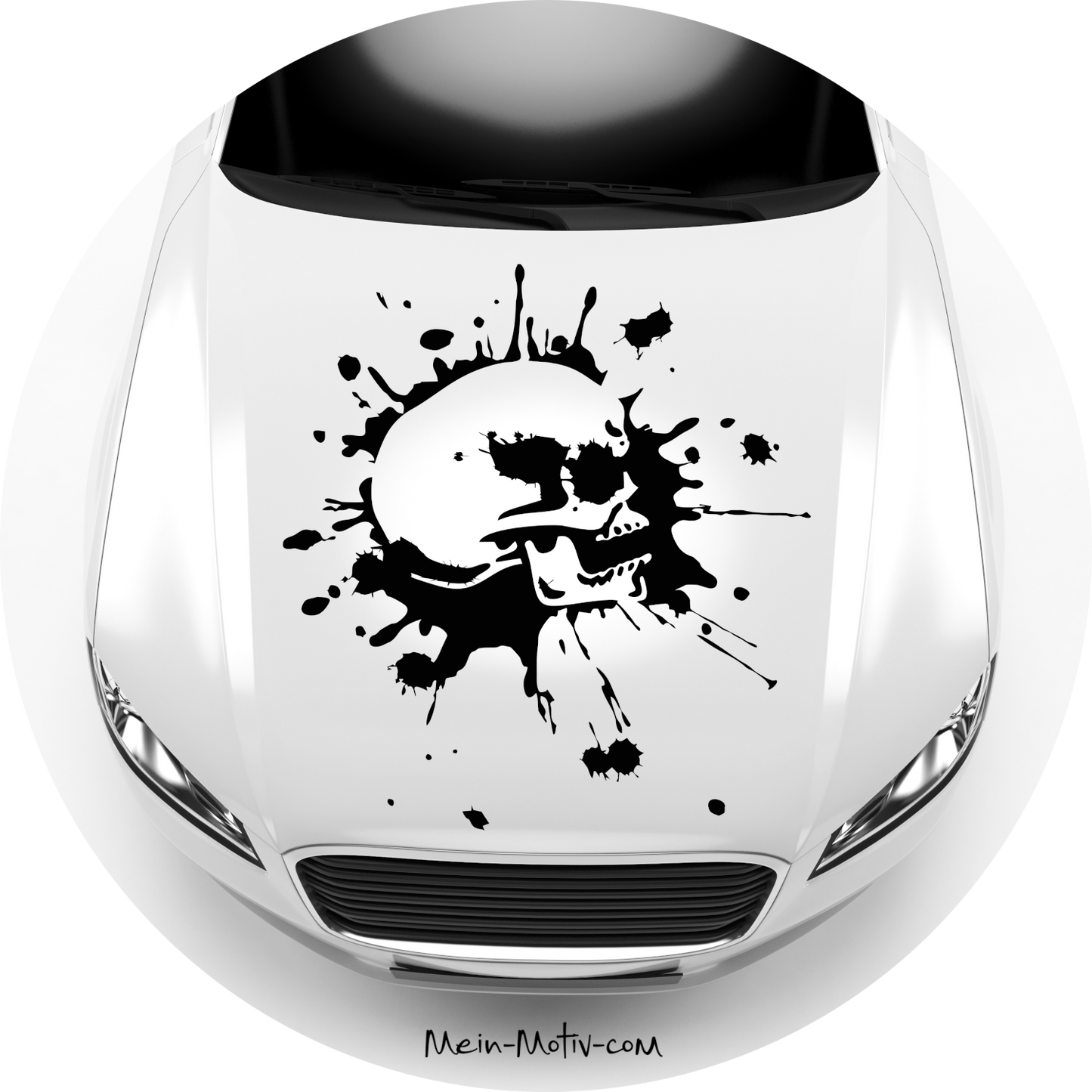 Autoaufkleber Totenkopf Splash