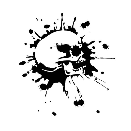 Autoaufkleber Totenkopf Splash