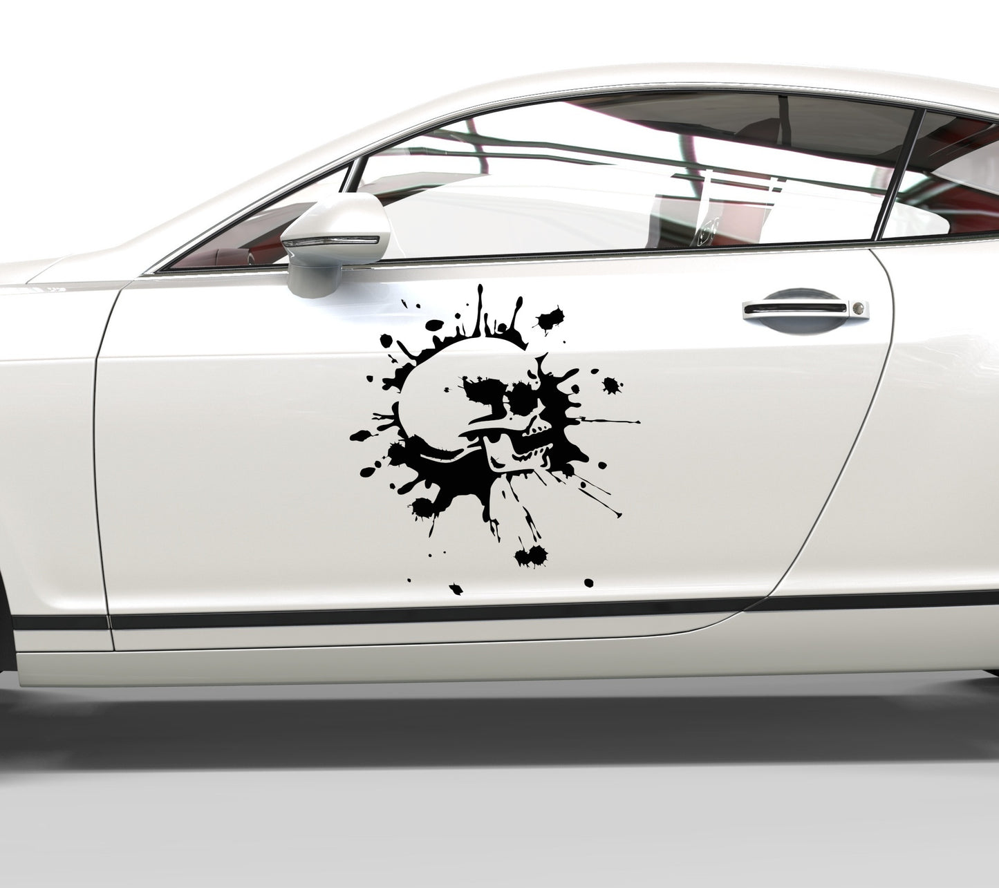 Autoaufkleber Totenkopf Splash
