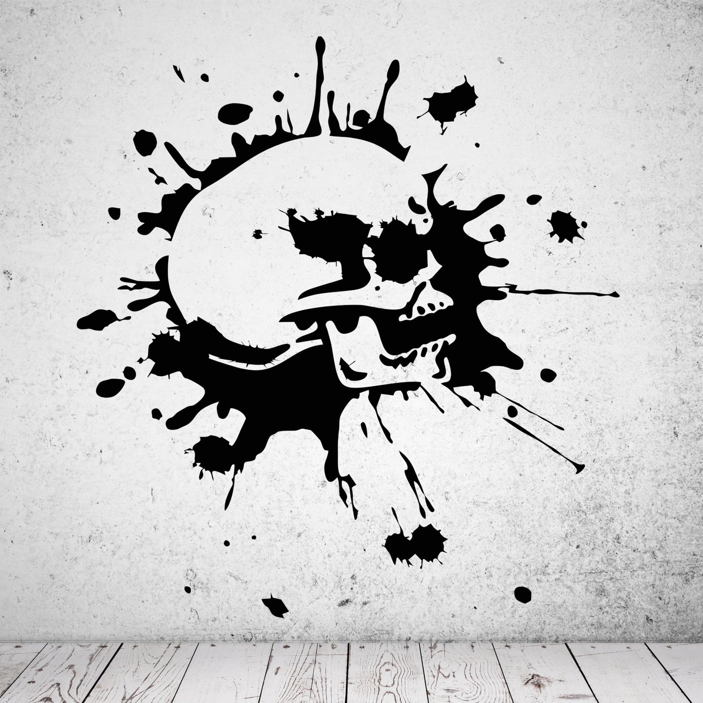 Wandtattoo Totenkopf Splash