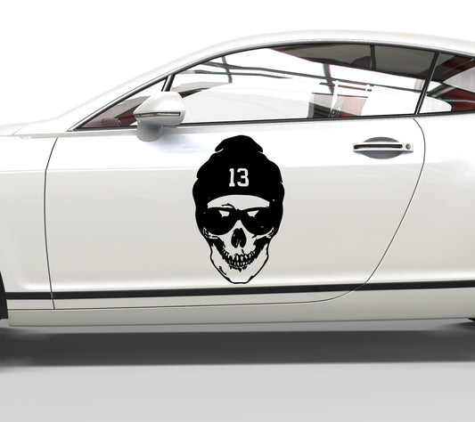 Autoaufkleber Totenkopf mit Sonnenbrille 13