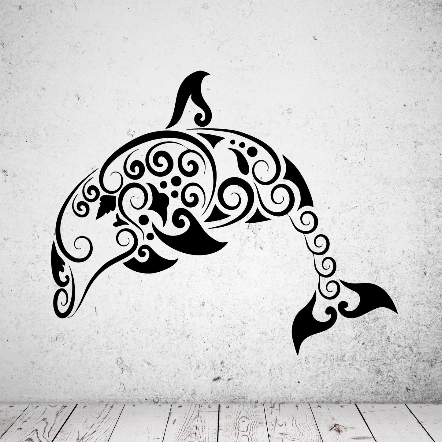 Wandtattoo Delfin Tribal